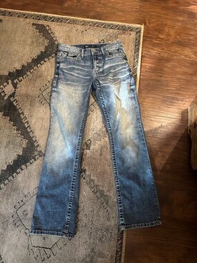 BKE Men's Faded Blue straight